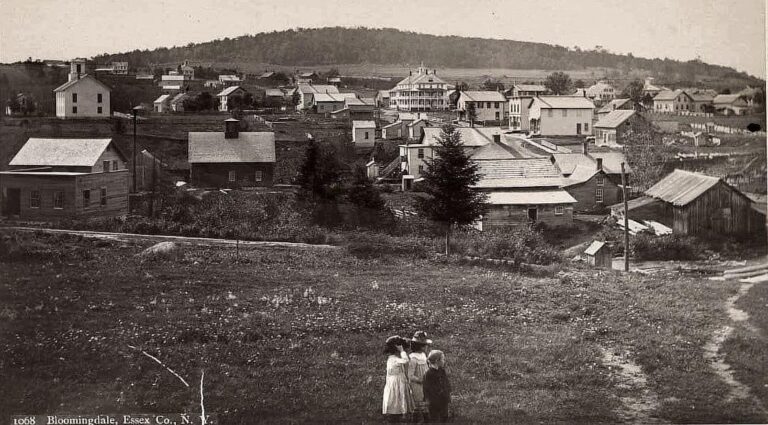 Black and White image of Bloomingdale from Union Street 1879